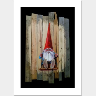 Gnome on a Swing Posters and Art